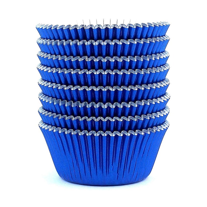 Eoonfirst Navy Blue Foil Cupcake Case Liners Baking Muffin Paper Cups 200 Pcs - Image 1